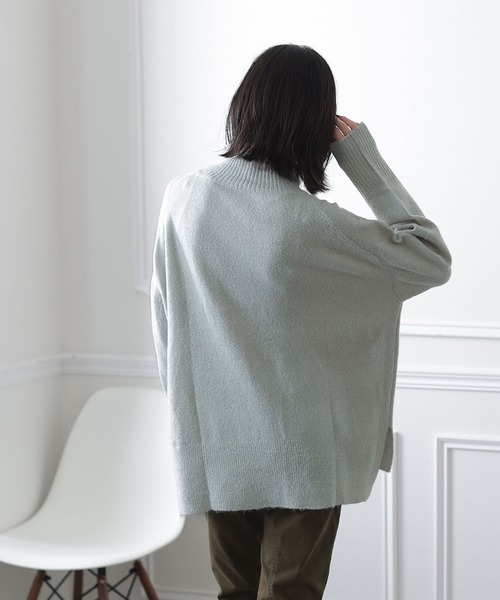ElegChic(エレグシック)の「タートルネックワイドセーター(ニット/セーター・レディース・ライトグレー/ブラック/ベージュ・MEDIUM/X-LARGE/XXX-LARGE)」の20枚目の写真