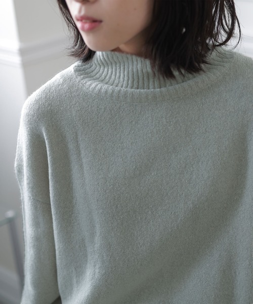 ElegChic(エレグシック)の「タートルネックワイドセーター(ニット/セーター・レディース・ライトグレー/ブラック/ベージュ・MEDIUM/X-LARGE/XXX-LARGE)」の13枚目の写真