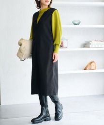 vis-`a-vis | 【WEB限定】起毛ツイルジャンパースカート(ワンピース)