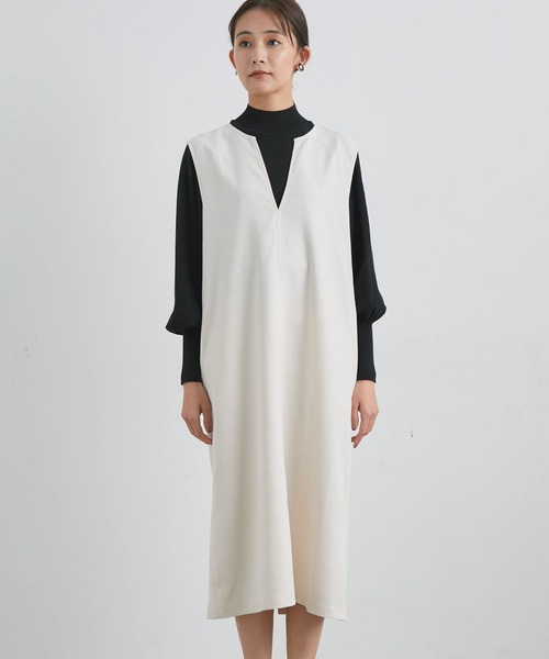 vis-`a-vis（ビサビ）の「【WEB限定】起毛ツイルジャンパースカート（ワンピース・レディース・ブラック/ブルー/キナリ・S/M）」の13枚目の写真