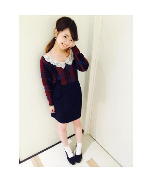 Kastane（カスタネ）の「【Kastane】台形タックミニスカート（スカート・レディース・ベージュ/グレー/インディゴブルー/レッド・FREE）」の14枚目の写真