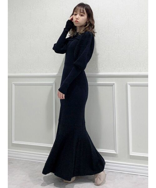 dazzlin（ダズリン）の「クロシェオープンポイントニットワンピース（ワンピース・レディース・ブラック/ベージュ/アイボリー・FREE）」の13枚目の写真