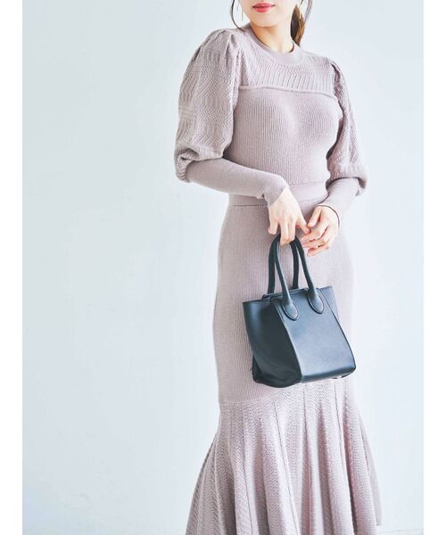 dazzlin（ダズリン）の「クロシェオープンポイントニットワンピース（ワンピース・レディース・ブラック/ベージュ/アイボリー・FREE）」の12枚目の写真