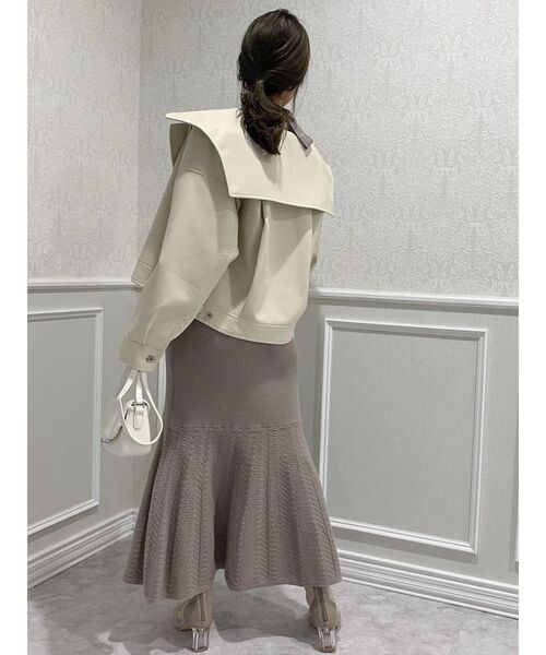 dazzlin（ダズリン）の「クロシェオープンポイントニットワンピース（ワンピース・レディース・ブラック/ベージュ/アイボリー・FREE）」の8枚目の写真