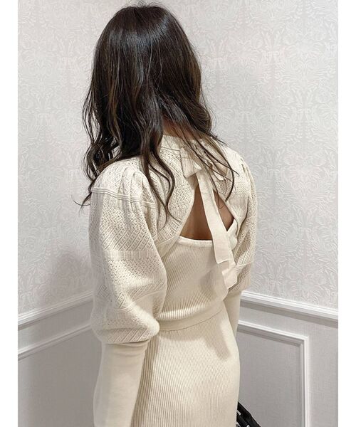 dazzlin（ダズリン）の「クロシェオープンポイントニットワンピース（ワンピース・レディース・ブラック/ベージュ/アイボリー・FREE）」の19枚目の写真