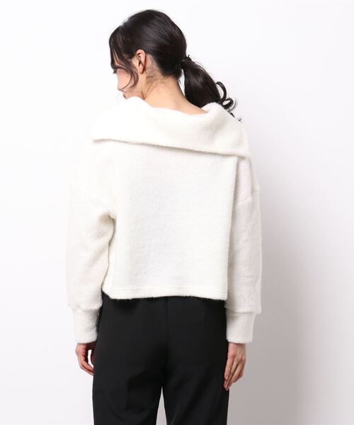 flower（フラワー）の「セーラーニットトップ（ニット/セーター・レディース・ホワイト/カーキ・FREE）」の8枚目の写真