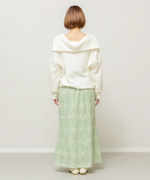 flower（フラワー）の「セーラーニットトップ（ニット/セーター・レディース・ホワイト/カーキ・FREE）」の10枚目の写真