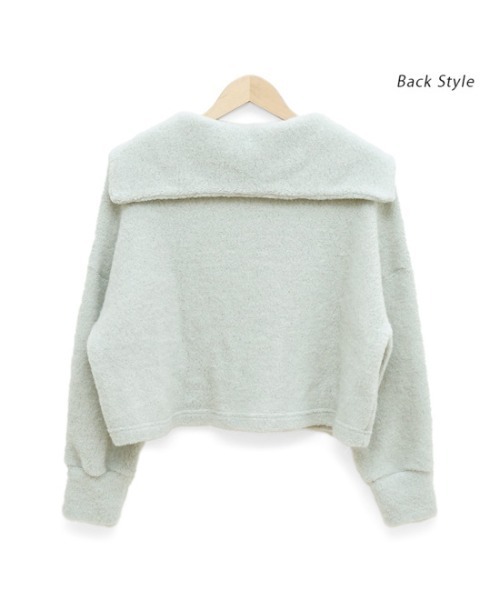 flower（フラワー）の「セーラーニットトップ（ニット/セーター・レディース・ホワイト/カーキ・FREE）」の14枚目の写真