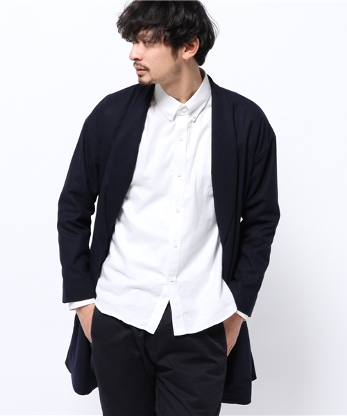 CIAOPANIC（チャオパニック）の「【TOOL FOR Ciaopanic】TR起毛ショールコート（チェスターコート・メンズ・ブルー/ネイビー・LARGE/MEDIUM）」の7枚目の写真