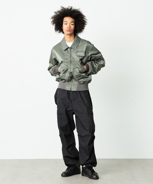 ※ALPHA（アルファ）の「CWU-36P ブルゾン U.S.サイズ(中綿なし)（ミリタリージャケット・メンズ・ブラック/グレー系その他・MEDIUM/X-LARGE/LARGE）」の12枚目の写真