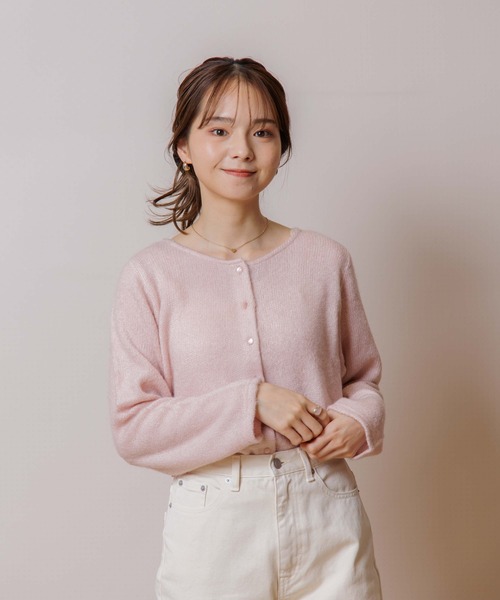 flower（フラワー）の「クリーミーカーディガン（カーディガン/ボレロ・レディース・ホワイト/ベージュ/ピンク・FREE）」の15枚目の写真