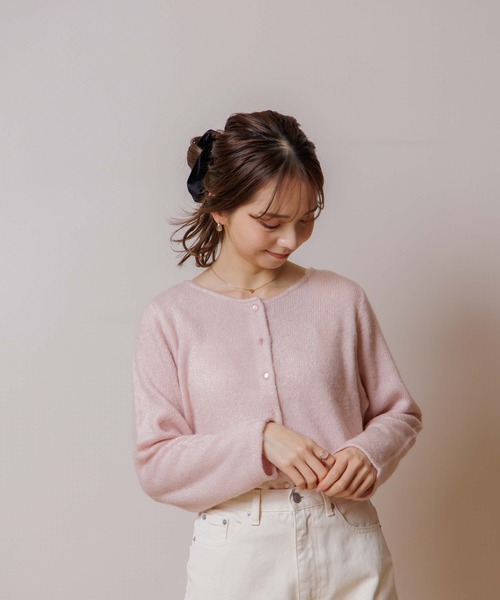 flower（フラワー）の「クリーミーカーディガン（カーディガン/ボレロ・レディース・ホワイト/ベージュ/ピンク・FREE）」の16枚目の写真