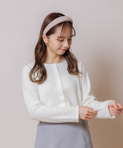 flower（フラワー）の「クリーミーカーディガン（カーディガン/ボレロ・レディース・ホワイト/ベージュ/ピンク・FREE）」の5枚目の写真