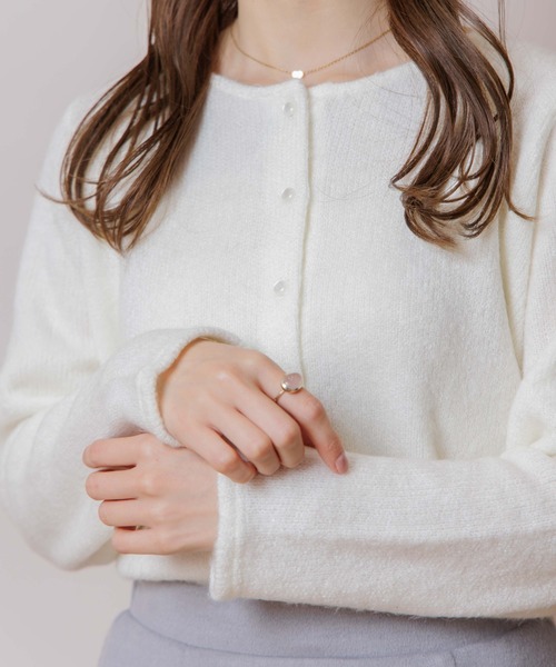 flower（フラワー）の「クリーミーカーディガン（カーディガン/ボレロ・レディース・ホワイト/ベージュ/ピンク・FREE）」の6枚目の写真
