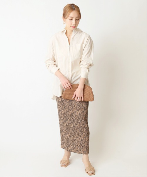 【新品未使用】U by SPICK&SPAN ストレッチフラワースカート U by SPICK&SPAN（ユーバイスピックアンドスパン）の