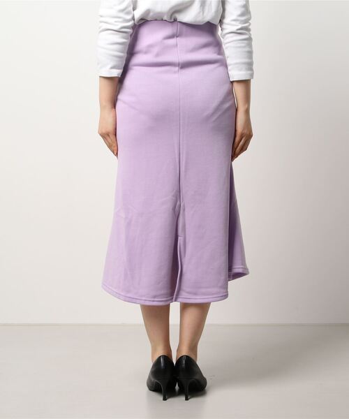 Q（キュー）の「裏毛マーメイドスカート（スカート・レディース・ラベンダー/ライトグリーン・MEDIUM）」の4枚目の写真