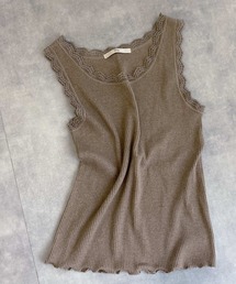 Crisp | レースリブタンク(タンクトップ)