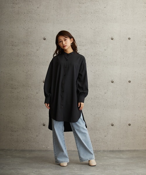 L.H.P(エルエイチピー)の「courage/クラージュ/レギュラーカラービックシャツワンピース(シャツ/ブラウス・レディース・ホワイト/ブラック/ベージュ/イエロー・FREE)」の3枚目の写真