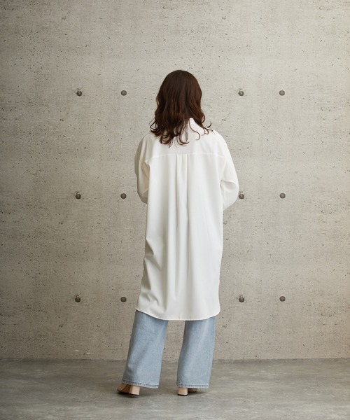 L.H.P(エルエイチピー)の「courage/クラージュ/レギュラーカラービックシャツワンピース(シャツ/ブラウス・レディース・ホワイト/ブラック/ベージュ/イエロー・FREE)」の12枚目の写真
