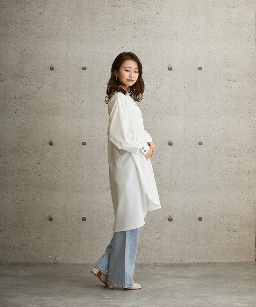 L.H.P(エルエイチピー)の「courage/クラージュ/レギュラーカラービックシャツワンピース(シャツ/ブラウス・レディース・ホワイト/ブラック/ベージュ/イエロー・FREE)」の14枚目の写真