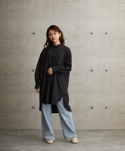 L.H.P(エルエイチピー)の「courage/クラージュ/レギュラーカラービックシャツワンピース(シャツ/ブラウス・レディース・ホワイト/ブラック/ベージュ/イエロー・FREE)」の18枚目の写真