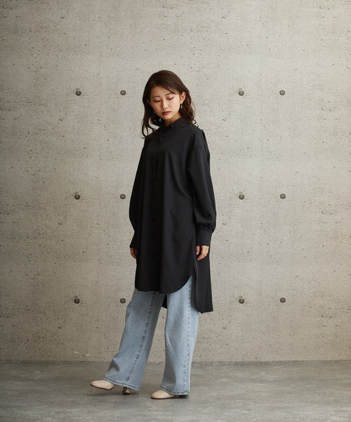 L.H.P(エルエイチピー)の「courage/クラージュ/レギュラーカラービックシャツワンピース(シャツ/ブラウス・レディース・ホワイト/ブラック/ベージュ/イエロー・FREE)」の19枚目の写真