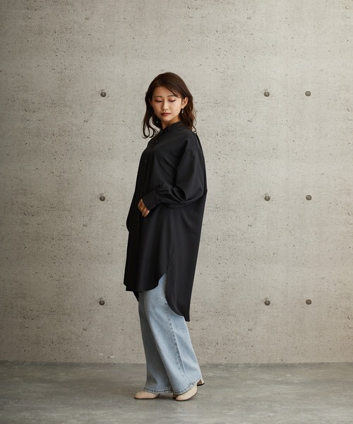L.H.P(エルエイチピー)の「courage/クラージュ/レギュラーカラービックシャツワンピース(シャツ/ブラウス・レディース・ホワイト/ブラック/ベージュ/イエロー・FREE)」の20枚目の写真