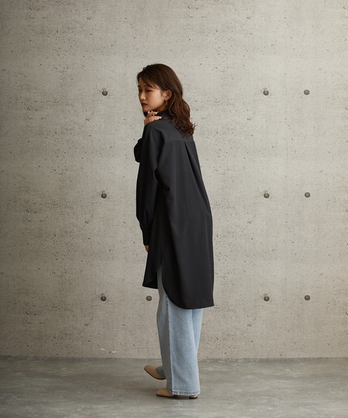 L.H.P(エルエイチピー)の「courage/クラージュ/レギュラーカラービックシャツワンピース(シャツ/ブラウス・レディース・ホワイト/ブラック/ベージュ/イエロー・FREE)」の21枚目の写真