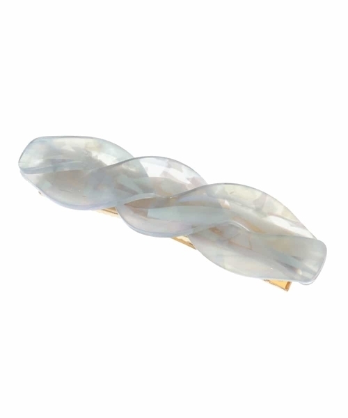 a.v.v（アーヴェヴェ）の「三つ編みマーブルバレッタ（バレッタ/ヘアクリップ・レディース・ブラウン/ライトグレー/アイボリー・38）」の6枚目の写真