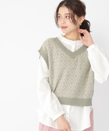 studio CLIP | 7ゲージ柄アソートニットベスト(ベスト)