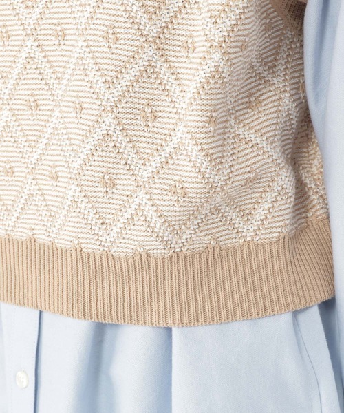 studio CLIP(スタディオクリップ)の「7ゲージ柄アソートニットベスト(ベスト・レディース・ベージュ/イエロー/グリーン/ブラウン系その他・FREE)」の7枚目の写真
