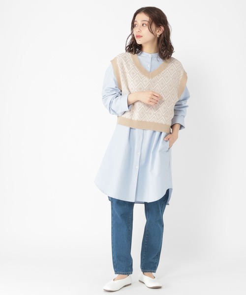 studio CLIP(スタディオクリップ)の「7ゲージ柄アソートニットベスト(ベスト・レディース・ベージュ/イエロー/グリーン/ブラウン系その他・FREE)」の13枚目の写真