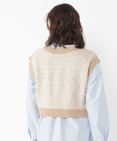 studio CLIP（スタディオクリップ）の「7ゲージ柄アソートニットベスト