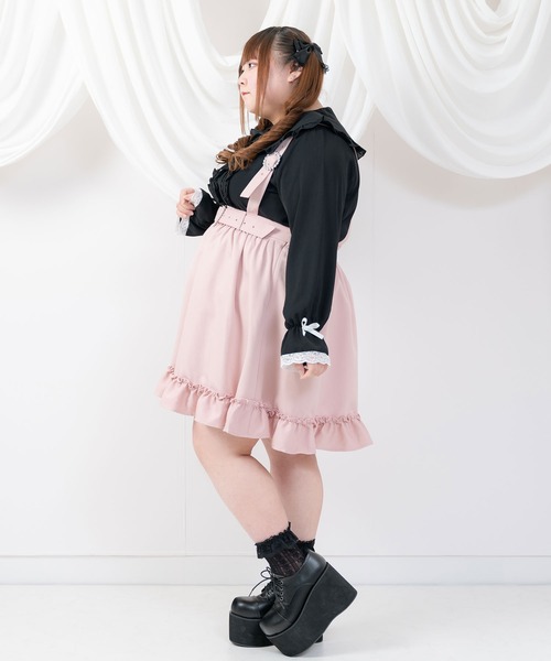 DearMyLoveWhip(ディアマイラブホイップ)の「ストーンバックルサスフリルスカート(スカート・レディース・チェック/ブラック/ピンク・XXXX-LARGE/XXX-LARGE)」の6枚目の写真