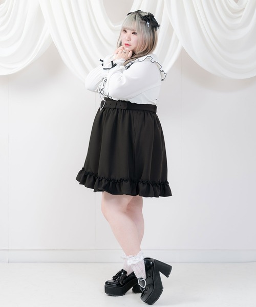 DearMyLoveWhip(ディアマイラブホイップ)の「ストーンバックルサスフリルスカート(スカート・レディース・チェック/ブラック/ピンク・XXXX-LARGE/XXX-LARGE)」の10枚目の写真