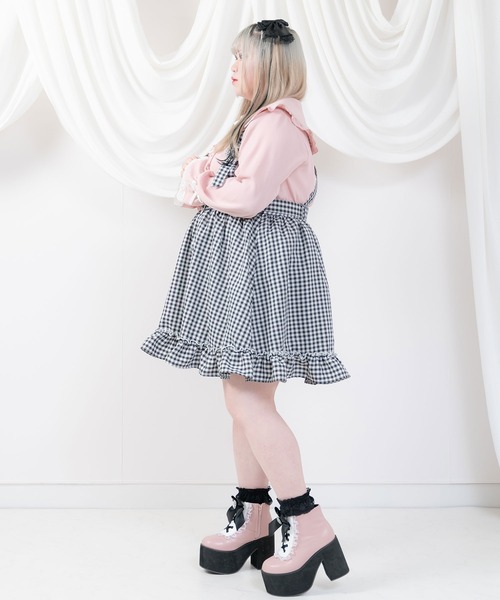 DearMyLoveWhip(ディアマイラブホイップ)の「ストーンバックルサスフリルスカート(スカート・レディース・チェック/ブラック/ピンク・XXXX-LARGE/XXX-LARGE)」の12枚目の写真