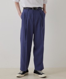 JUNRED | ドレープテクスチャー2タックワイドパンツ(スラックス)