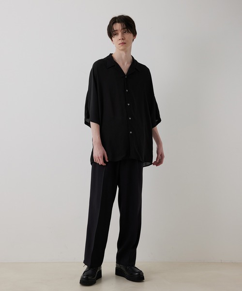 JUNRED（ジュンレッド）の「ドレープテクスチャー2タックワイドパンツ（スラックス・メンズ・ライトグレー/ブラック/ブルー系その他4・S/M/L）」の11枚目の写真