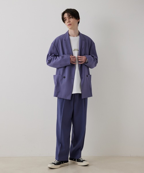 JUNRED（ジュンレッド）の「ドレープテクスチャー2タックワイドパンツ（スラックス・メンズ・ライトグレー/ブラック/ブルー系その他4・S/M/L）」の15枚目の写真