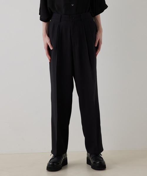 JUNRED（ジュンレッド）の「ドレープテクスチャー2タックワイドパンツ（スラックス・メンズ・ライトグレー/ブラック/ブルー系その他4・S/M/L）」の18枚目の写真