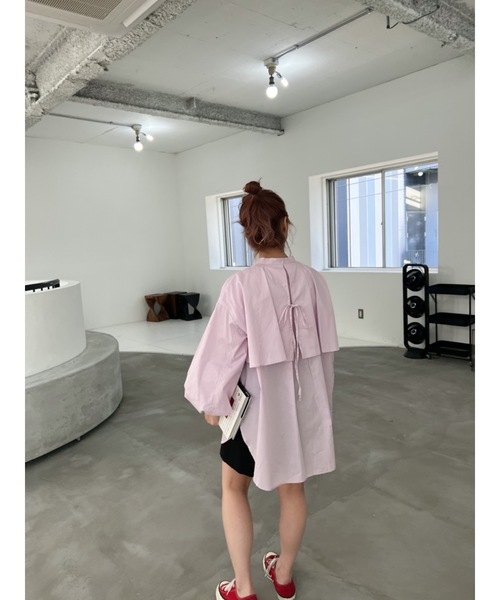 JUMELLE（ジュメロ）の「フライヨークブラウス（シャツ/ブラウス・レディース・ピンク/ホワイト・FREE）」の4枚目の写真