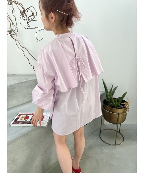 JUMELLE（ジュメロ）の「フライヨークブラウス（シャツ/ブラウス・レディース・ピンク/ホワイト・FREE）」の7枚目の写真