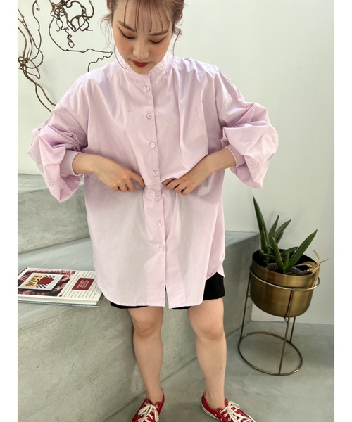 JUMELLE（ジュメロ）の「フライヨークブラウス（シャツ/ブラウス・レディース・ピンク/ホワイト・FREE）」の9枚目の写真