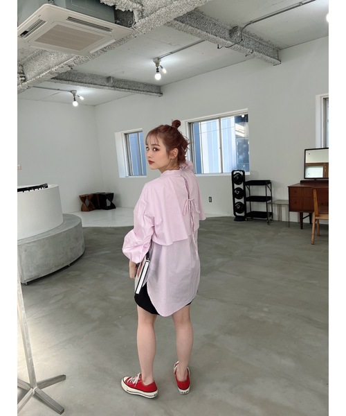 JUMELLE（ジュメロ）の「フライヨークブラウス（シャツ/ブラウス・レディース・ピンク/ホワイト・FREE）」の10枚目の写真