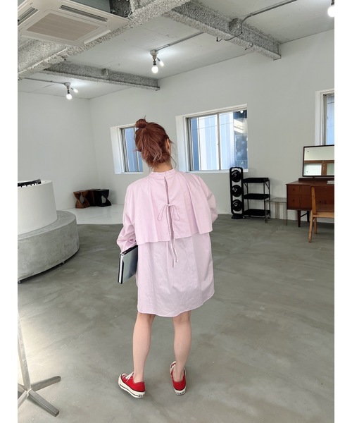 JUMELLE（ジュメロ）の「フライヨークブラウス（シャツ/ブラウス・レディース・ピンク/ホワイト・FREE）」の12枚目の写真