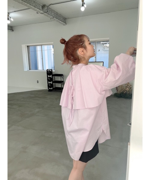 JUMELLE（ジュメロ）の「フライヨークブラウス（シャツ/ブラウス・レディース・ピンク/ホワイト・FREE）」の16枚目の写真