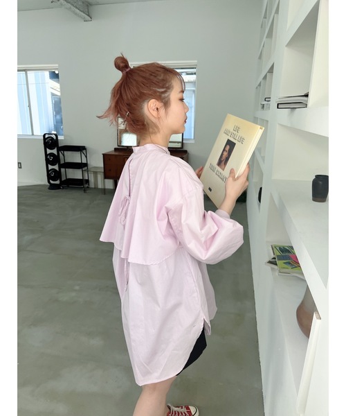 JUMELLE（ジュメロ）の「フライヨークブラウス（シャツ/ブラウス・レディース・ピンク/ホワイト・FREE）」の17枚目の写真