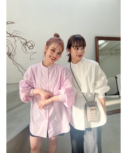 JUMELLE（ジュメロ）の「フライヨークブラウス（シャツ/ブラウス・レディース・ピンク/ホワイト・FREE）」の20枚目の写真