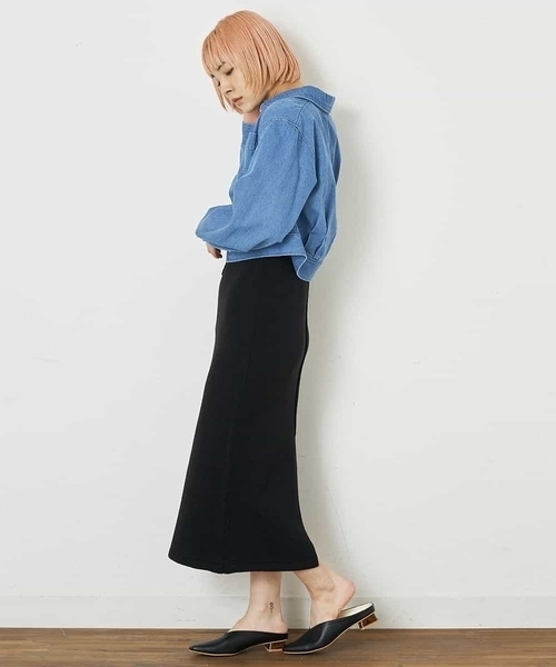 A de a.v.v（アードアー・ヴェ・ヴェ）の「［SET UP対応］デニムショート丈ジャケット（デニムジャケット・レディース・ブルー・36/38）」の11枚目の写真