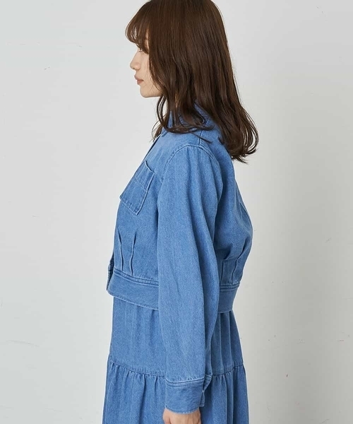 A de a.v.v（アードアー・ヴェ・ヴェ）の「［SET UP対応］デニムショート丈ジャケット（デニムジャケット・レディース・ブルー・36/38）」の7枚目の写真